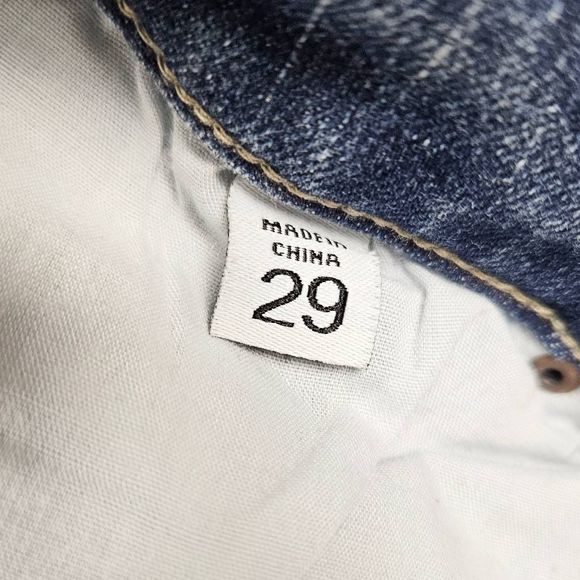 NWT ECRU The La Cienega Straight Leg Crop Medium Wash Stretchy Denim Jeans Sz:29 - Picture 9 of 9